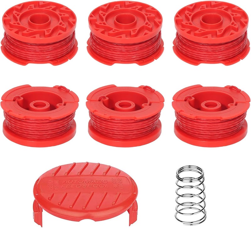 Dilsuaco CMZST080 CMZST0803 8pcs String Trimmer Line(0.08",20Ft) with Cap Head,Weed Eater Wacker Replacement String Line,Compatible with Craftsman CMCST910 Series, CMCST910M1 CMCST910B - Image 1